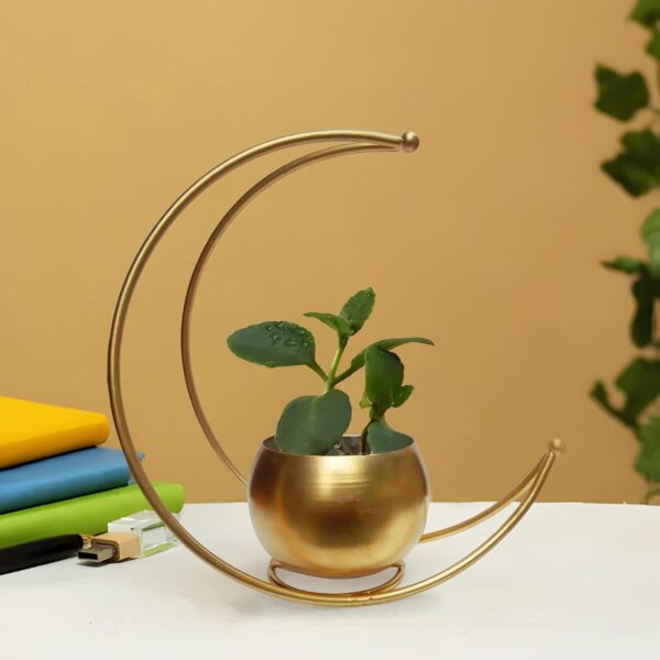 Geometric Metal Flower Vase - Image 2